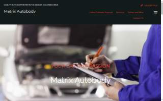 Matrix Autobody website