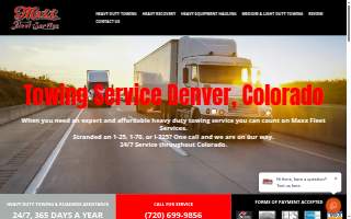 Maxx Fleet Service Towing & Recovery website