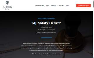 MJ Notary Denver (A Mobile Notary & Apostille Service) website