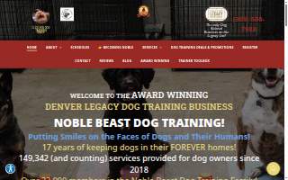 Noble Beast Dog Training of Denver website