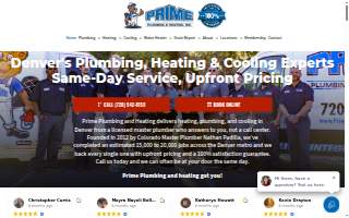 Prime Plumbing & Heating website
