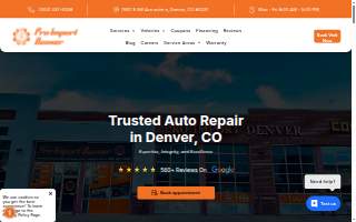 Pro Import Denver website