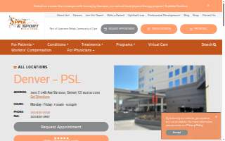 Rocky Mountain Spine & Sport Physical Therapy Denver St. Lukes website