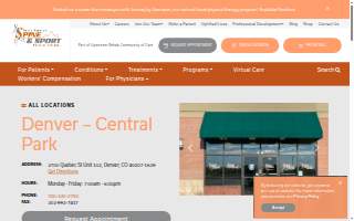 Rocky Mountain Spine & Sport Physical Therapy website