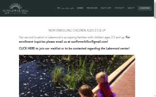 Sunflower Hill Child Care website