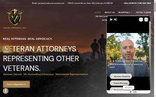 Valor Veterans Law, PLLC website