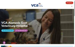 VCA Alameda East Veterinary Hospital website