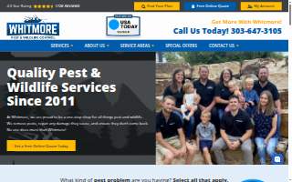 Whitmore Pest & Wildlife Control of Denver website
