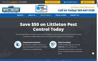 Whitmore Pest & Wildlife Control of Littleton website