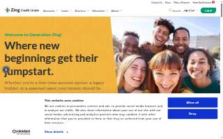 Zing Credit Union of Denver website