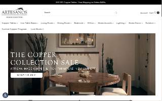 Artesanos Design Collection website