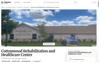 Cottonwood Rehabilitation and Healthcare Center website