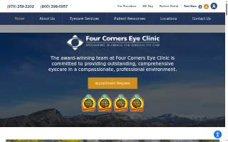 Four Corners Eye Clinic website