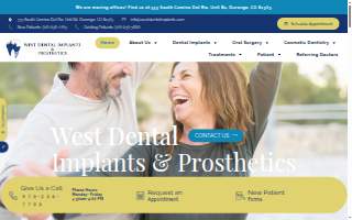 West Dental Implants & Prosthetics website