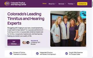 Colorado Tinnitus and Hearing Center Inc. website