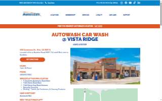 Autowash @ Vista Ridge Car Wash website