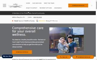 Coal Creek Family Dental website