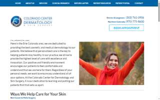 Colorado Center for Dermatology & Skin Surgery of Erie website