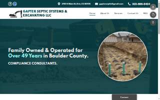Gapter Septic Systems & Excavating, LLC website