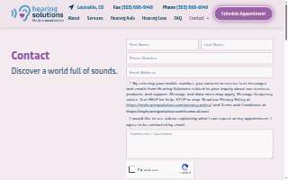 Hearing Solutions website