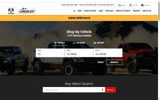 Greeley Chrysler Dodge Jeep Ram website
