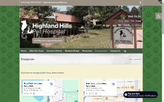 Highland Hills Pet Hospital website