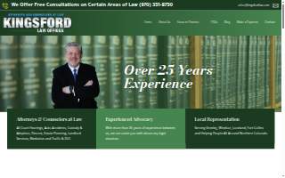 Kingsford Law Offices of Evans website