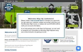 Mountain High Disposal website