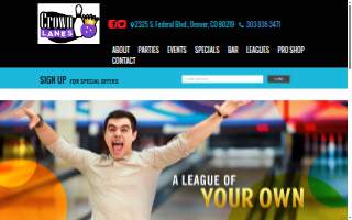 Crown Lanes Bowling Center & Sports Bar website