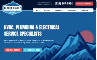 Carbon Valley Heating and Air website