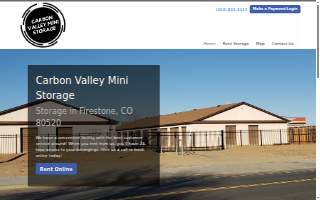 Carbon Valley Mini Storage website