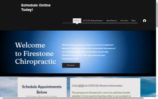Firestone Chiropractic website