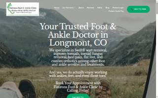 Flatirons Foot & Ankle Clinic website
