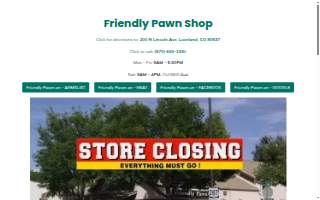 Friendly Pawn Shop website