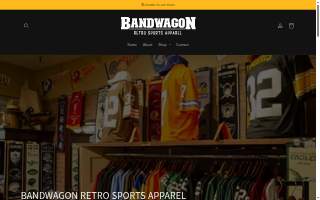 Bandwagon Retro Sports Apparel website