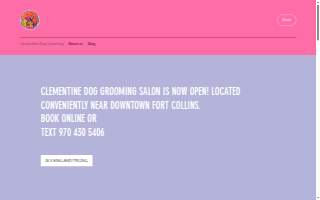 Clementine Dog Grooming website
