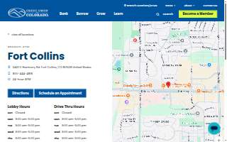 Credit Union of Colorado, Fort Collins website