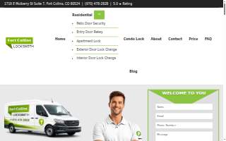 Fort Collins Locksmith website