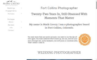 Mark Creery Photography website