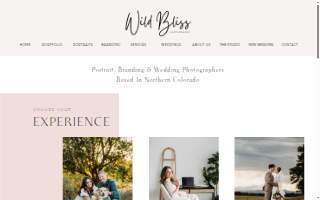 Wild Bliss Photography website