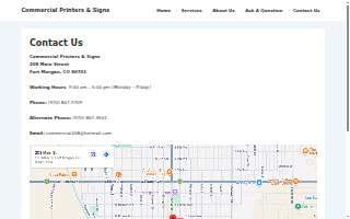 Commercial Printers & Signs website