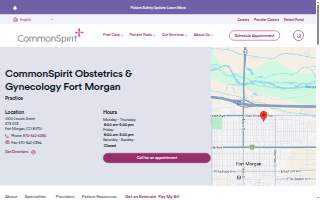 CommonSpirit Obstetrics & Gynecology Fort Morgan website