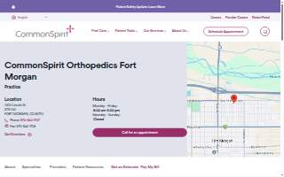 CommonSpirit Orthopedics Fort Morgan website
