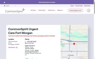 CommonSpirit Urgent Care - Fort Morgan website