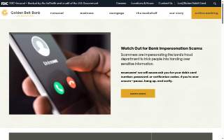 Golden Belt Bank website