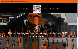 Griffith Auto Body website