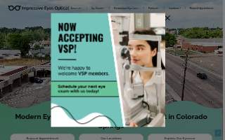 Impressive Eyes Optical of Fountain website