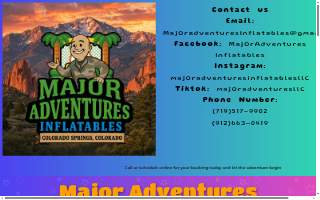 Major Adventures Inflatables LLC website