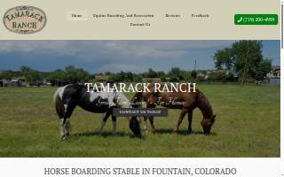 Tamarack Boarding Ranch website