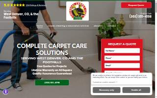 Colossal Carpet Care of Golden website